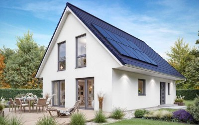 Erst BAUEN - dann ZAHLEN! - Familienglück 1,5-Geschosser Fertighaus SH 142 - Var. B