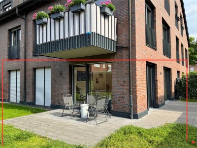 Neuwertige Erdgeschoss-Wohnung: Gartenterrasse, Aufzug und TG in Havixbeck
