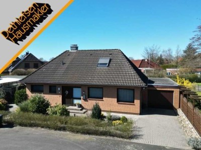 Verkauf eines gepflegten Walmdachbungalows mit Garage in St. Michaelisdonn, Kreis Dithmarschen