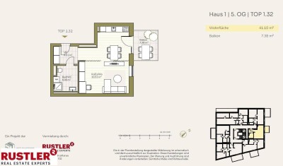 Genießen Sie das Grüne: Außenflächen im Projekt Schlosspark
1-Zimmerwohnung mit Balkon