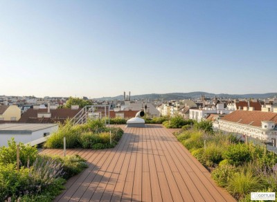Erstbezug in U-Bahn-Nähe! Lichtdurchflutetes 4-Zimmer-Penthouse mit zwei Balkonen und Dachterrasse mit Panoramablick