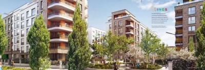 Premium Neubau-Wohnen: Zwei-Zimmer-Luxus-Wohnung mit 38 qm Terrasse/Garten, EBK, Tiefgarage