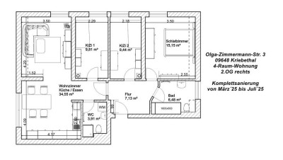 Nach Komplettsanierung: Schöne 4-Zimmer-DG-Wohnung