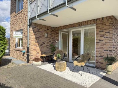 RESERVIERT! Attraktive 3-Zimmer-Wohnung mit Garten und Garage in Moers-Asberg - barrierefrei!