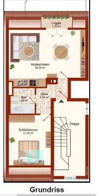 Im Herzen von Darmstadt - 2-Zimmer-DG-Wohnung mit EBK + Balkon