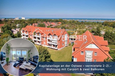 Kapitalanlage an der Ostsee – vermietete 2-Zi.-Wohnung mit Carport & zwei Balkonen