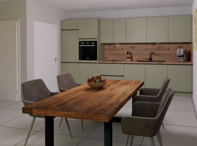 Einfamilienhaus mit Küche und Grundstück