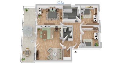 Neuwertige, sonnige Penthousewohnung in Ruhelage