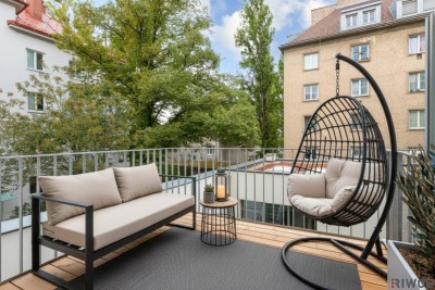 ERSTBEZUG nach Sanierung | Komplett hofseitiges Loft mit Balkon | Raumhöhe bis zu ca. 4,95 m | Büro/Praxis Nutzung und Kurzzeitvermietung möglich