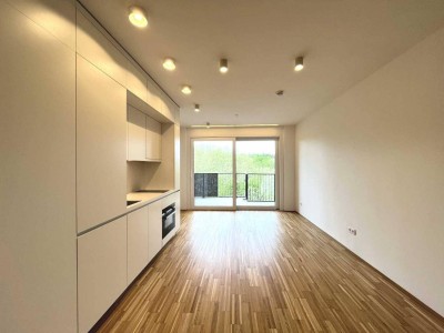 Wohnen im Grünen -
Moderne Garconniere mit Parkblick und Fitnessraum!
