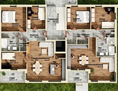 Pulheim 4 Zi.- Whg. - 98,31m² - Terrasse - TG - Stellplatz auf Wunsch