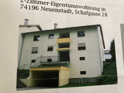 Ansprechende 2-Zimmer-Wohnung mit Balkon und EBK in Neuenstadt am Kocher