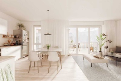 Penthouse mit offenem Wohnbereich, zwei Bädern und beeindruckender Dachterrasse