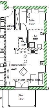 ***Vorankündigung***Neubau-Zwei-Zimmer-Wohnung in Mühldorf a. Inn