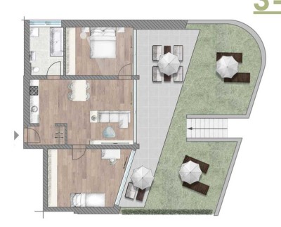 Exklusive 3-Zimmer-Neubauwohnung mit eigenem Garten