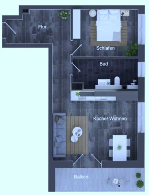 3 Zimmer Wohnung mit Balkon in Nürnberg-Mögeldorf