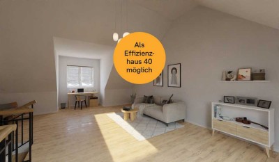 Moderne Doppelhaushälfte mit Garten und Dachstudio