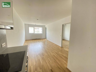 Moderne Neubauwohnung mit Loggia nahe S-Bahn Jedlersdorf, Straßenbahn 26 und SCN mit Einbauküche und Abstellraum!
