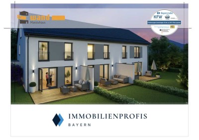Neubau: Reiheneckhaus inkl. Homeoffice-Keller in Aichach! Massiv gebaut | Energie A+ | Top-Lage