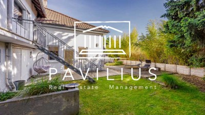 Exklusives Familienanwesen mit zwei Wohneinheiten, Traumgarten & vielseitiger Gewerbefläche