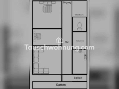 Tauschwohnung: 3-Zimmergartenwohnung mit Garten gegen größere Wohnung