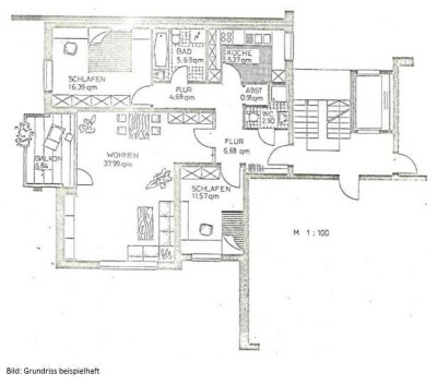 Helle 3 Zimmer Wohnung im Zentrum Langenhagens