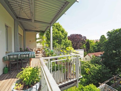 GYMNASIUMSTRASSE | 3-Zimmer-Altbauwohnung mit Terrasse + 1-Zimmer-Garconniere im 3. Liftstock | barrierefreier Zugang u. Lift | Nähe Kutschkermarkt, Aumannplatz und Schubertpark
