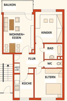 Helle 3-ZKB-Wohnung in gepflegtem 6-Parteienhaus – mit Stellplatz und großem Kellerraum in Enkenbach