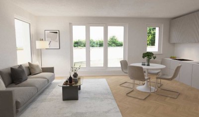 Stilvolle Wohnung zum Erstbezug mit zwei Balkonen und Fernblick