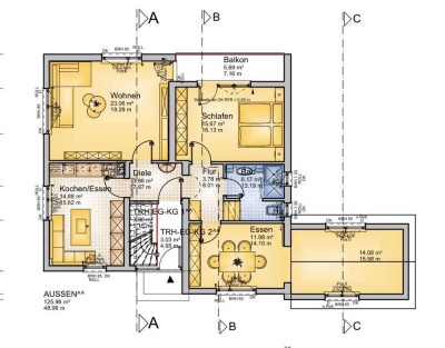4-Zimmer Erdgeschosswohnung in Pfaffenrot mit Balkon und Garten sowie großer Garage