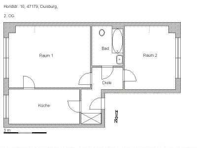 Helle 2,5-Zimmer Dachgeschosswohnung in Duisburg-Aldenrade