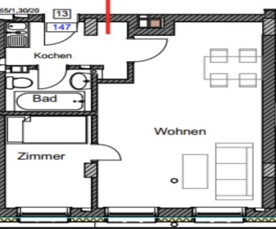 1,5-Zimmer-Wohnung in Konstanz