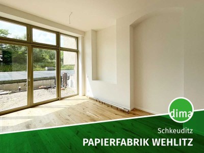 ERSTBEZUG sanierte Papierfabrik | Maisonette-Whg. mit Südwest-Terrasse, Garten, Gäste-WC, EBK mögl.