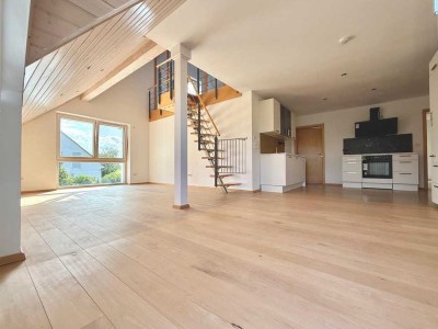 Großzügige 4-Zimmer Wohnung mit Einbauküche im Passivhaus + große Terrasse + 2 Balkone + Dachstudio