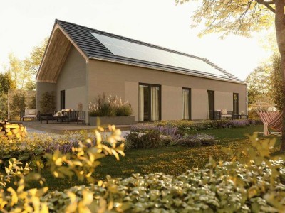 Moderner Bungalow mit überdachter Terrasse
