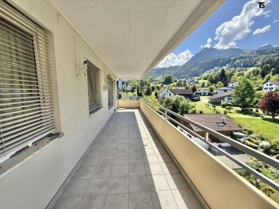 Frastanz: zentrale 4-Zimmer-Wohnung ca. 84 m2 mit Terrasse ca, 17 m2 und Ausblick ins Grüne