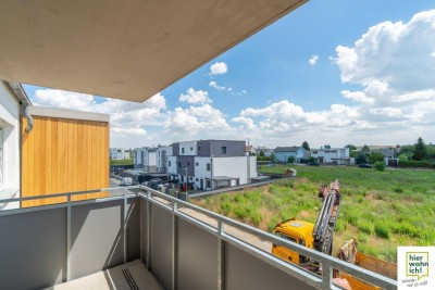 Dachgeschoß (neuwertig): Helle und freundliche 2-Zimmer-Wohnung im Grünen mit Süd-Balkon