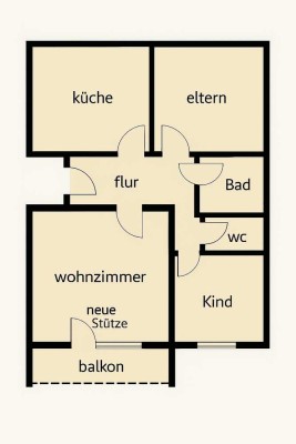 3-Zimmer-Wohnung mit Balkon in Pfungstadt