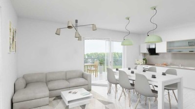 Moderne 3,5-Zi.-OG-Whg. in Ergenzingen - zentral mit Balkon & VVS-Bahnhof fußläufig in 5 Min.