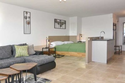 Strandnahe, LUXUS-Wohnung im 4. OG mit WEST-LOGGIA, Keller und TG-Stellplatz