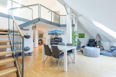 ELISABETH-VORSTADT NAHE MIRABELL | Einzigartige Maisonette im Altbau – Dachterrasse &amp; über 6 m Raumhöhe