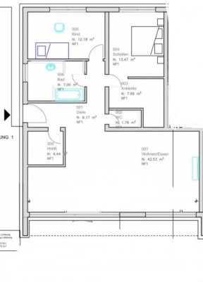 Helle 3-Zimmer-Wohnung mit großer Terrasse und Domblick