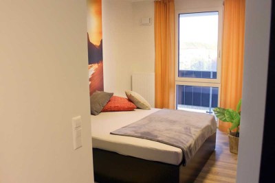 Möblierte Suite mit Balkon - Nur für 1 Person!