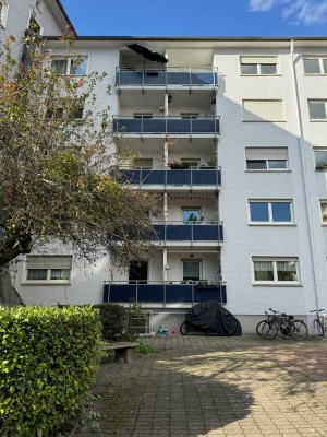 Bestlage am Rhein - 1 Zimmerwohnung mit sep. Küche, Südbalkon und Tageslichtbad im Hochparterre