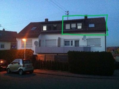2-Raum-Dachgeschosswohnung in Erdmannhausen