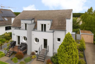 Moderne Doppelhaushälfte mit Kamin, Sauna & Einliegerwohnung – Top-Lage Erzhausen