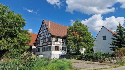 altehrwürdiges Fachwerk-Doppelhaus mit 2 großen Scheunen - sucht Handwerker & Investor für Sanierung