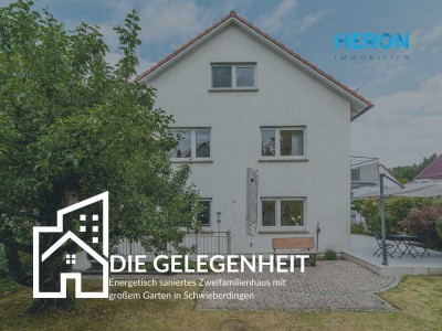 DIE GELEGENHEIT - Energetisch saniertes Zweifamilienhaus mit großem Garten in Schwieberdingen