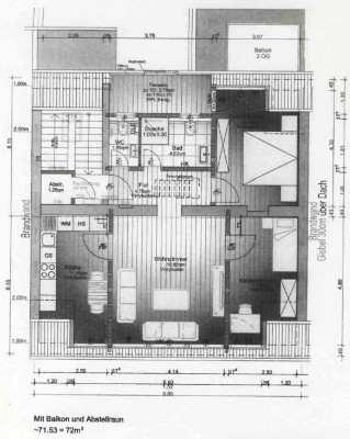 Exklusive 3-Zimmer-Dachgeschosswohnung (3.OG) in Düsseldorf