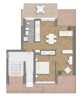 Dachneubau-Appartment in ruhiger Lage als optimale Kapitalanlage      mit Steuervorteilen